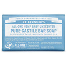 Dr. Bronner's Pure-Castile Bar Soap-Baby Unscented-5 oz (140 g)-N101 Nutrition