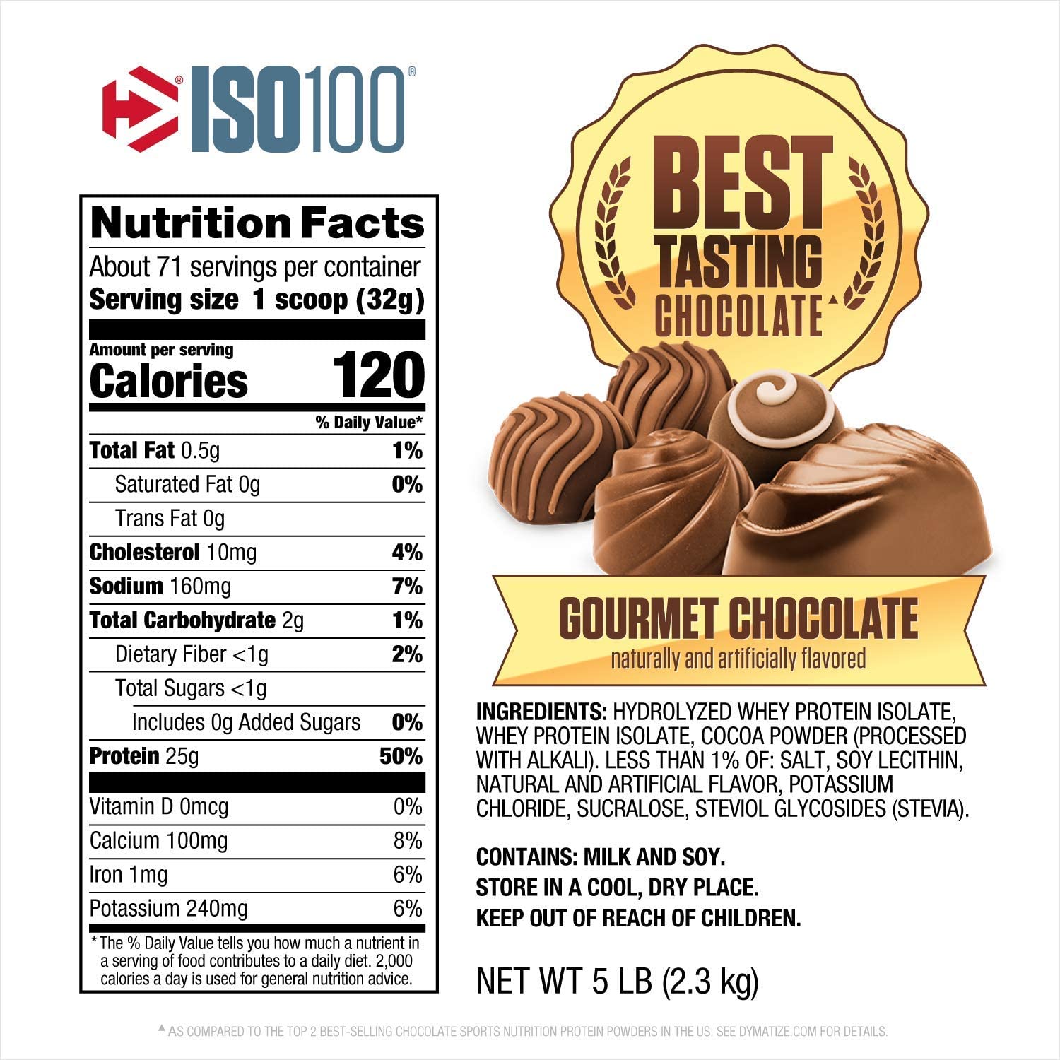 Dymatize ISO-100 Hydrolyzed Whey Protein Isolate-N101 Nutrition