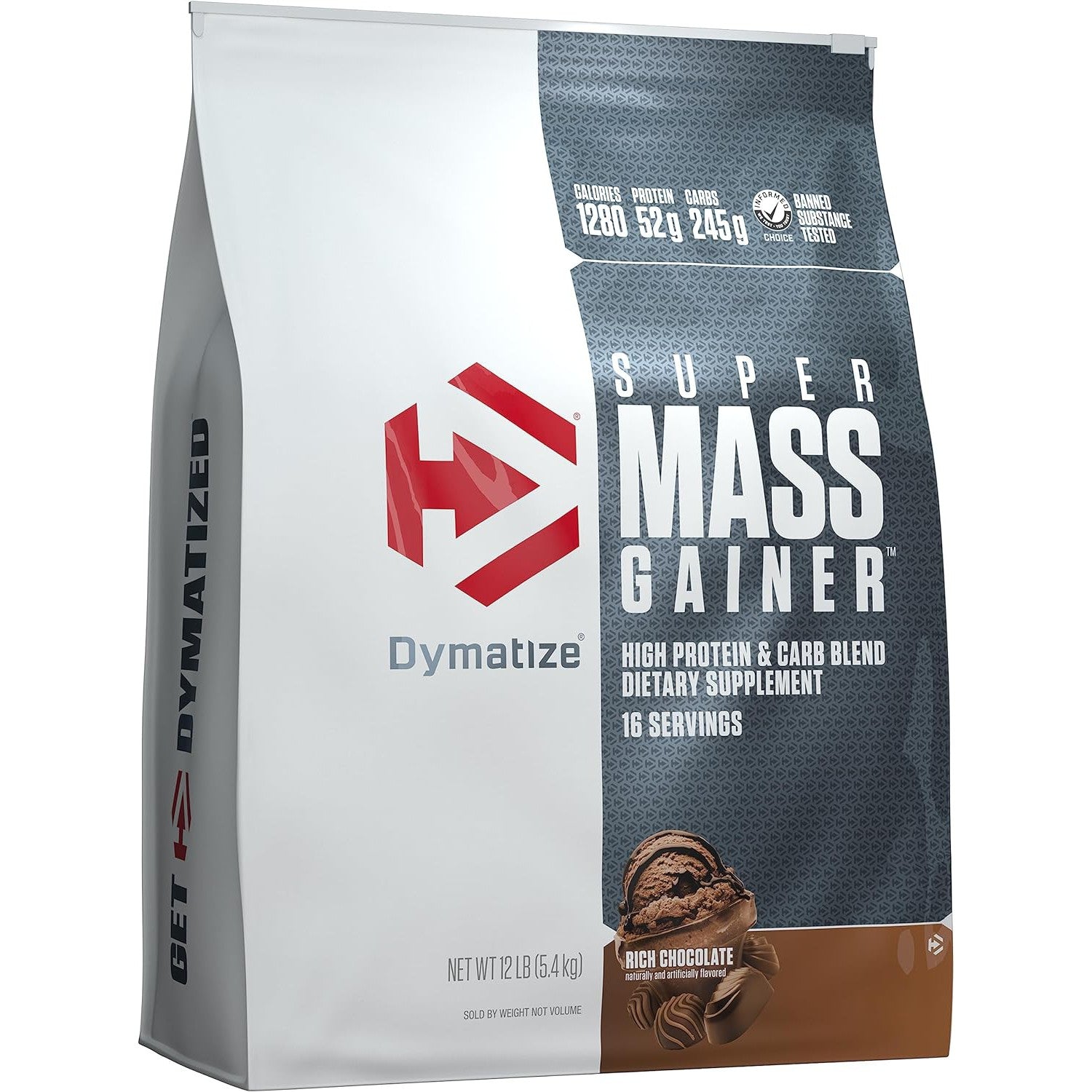 Dymatize Super Mass Gainer-12 lbs-Rich Chocolate-N101 Nutrition