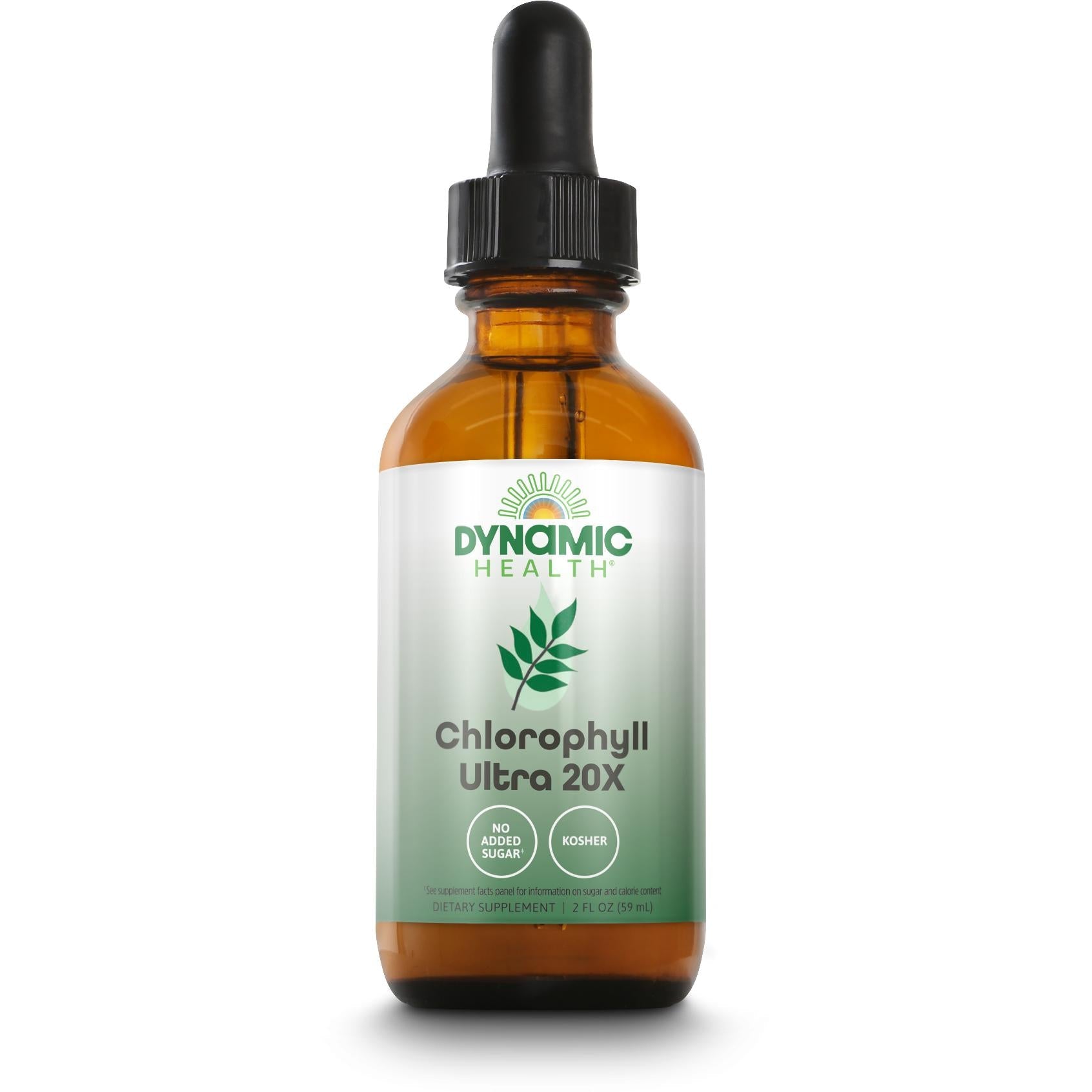 Dynamic Health Ultra Chlorophyll 20X Natural Peppermint Flavor-2 fl oz (59 mL)-N101 Nutrition