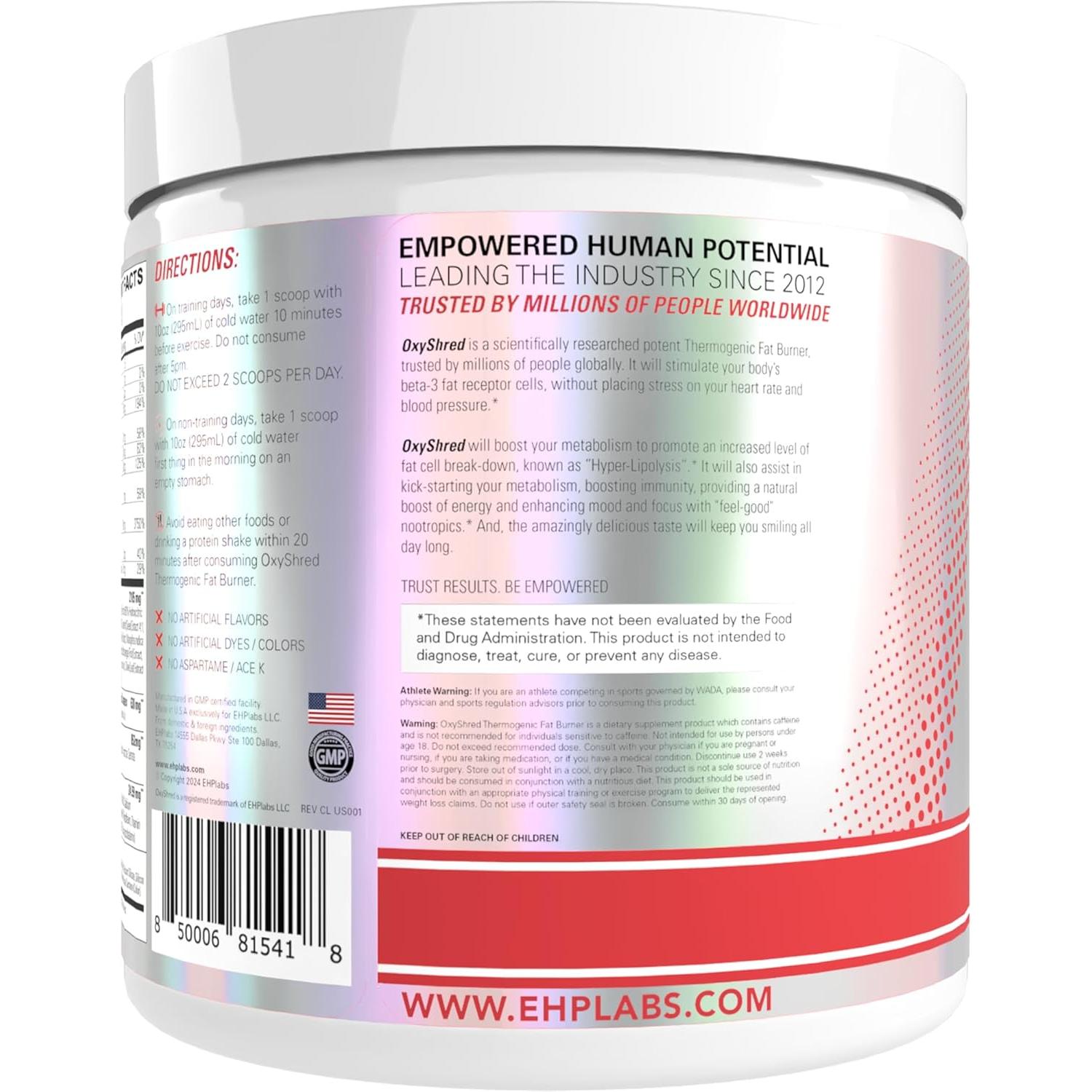 EHP Labs OxyShred-N101 Nutrition