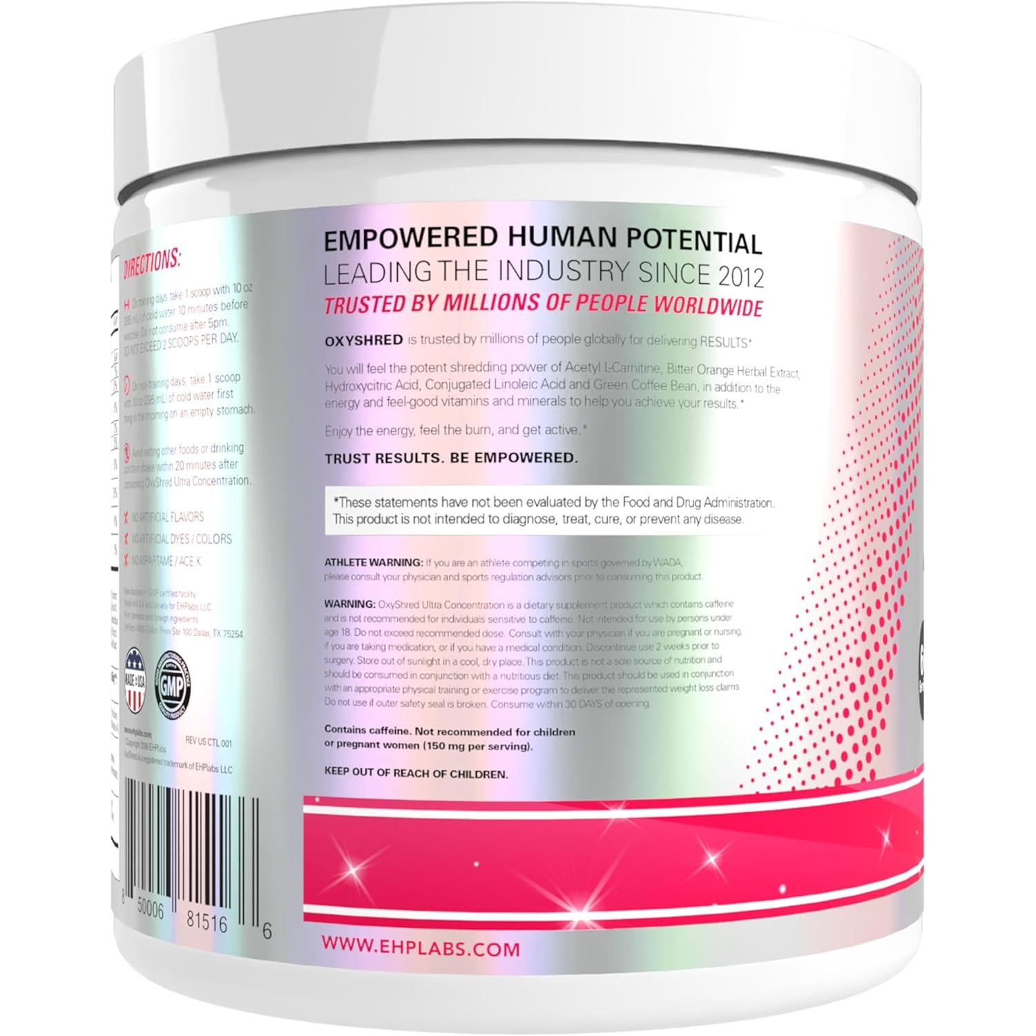 EHP Labs OxyShred-N101 Nutrition