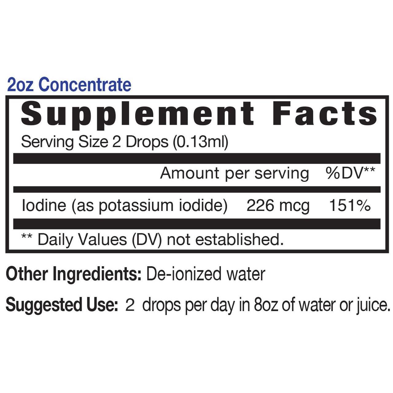 Eidon Ionic Minerals Iodine Liquid Concentrate-2 fl oz (60 mL)-N101 Nutrition