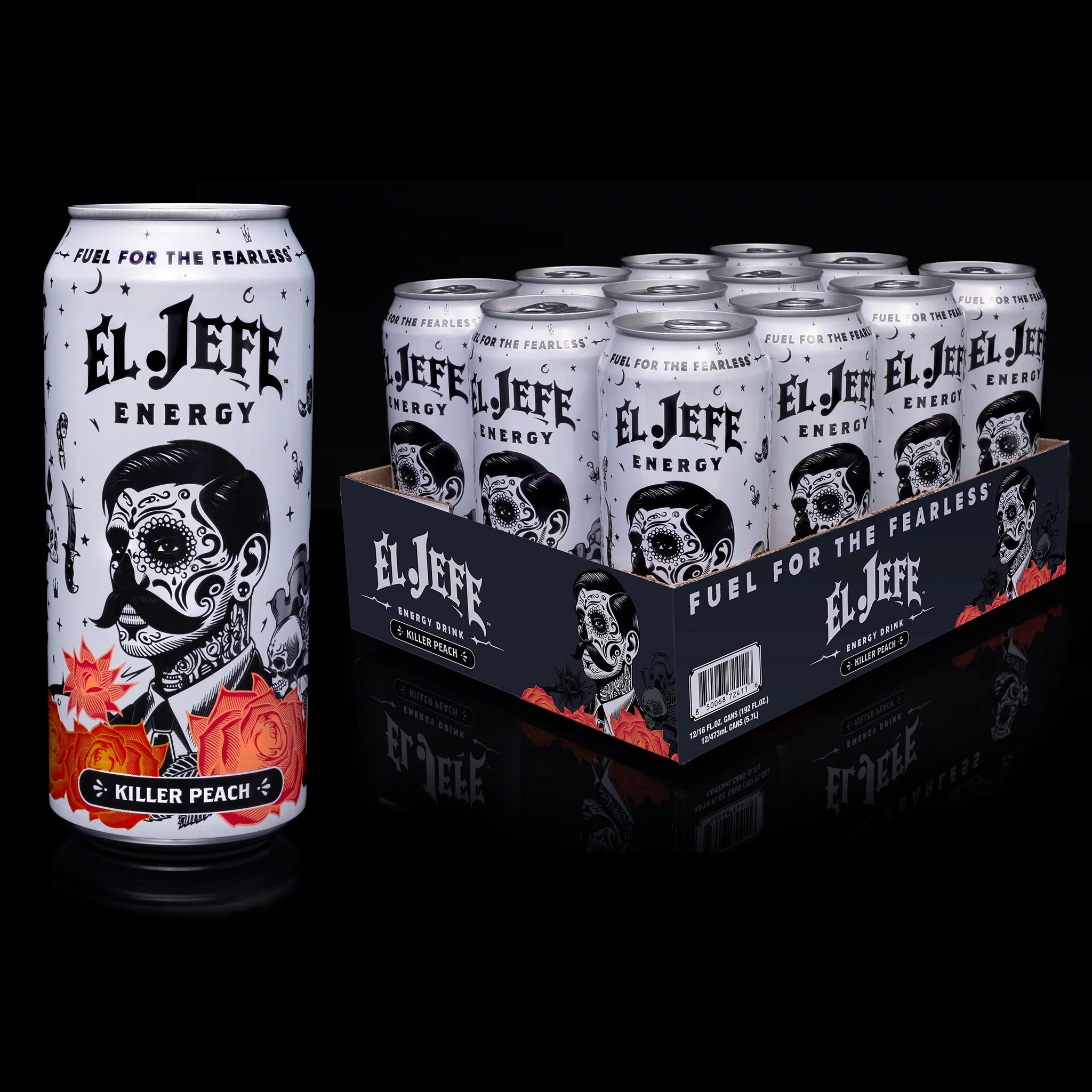 El Jefe Energy Drink-Case (12 cans)-Killer Peach-N101 Nutrition