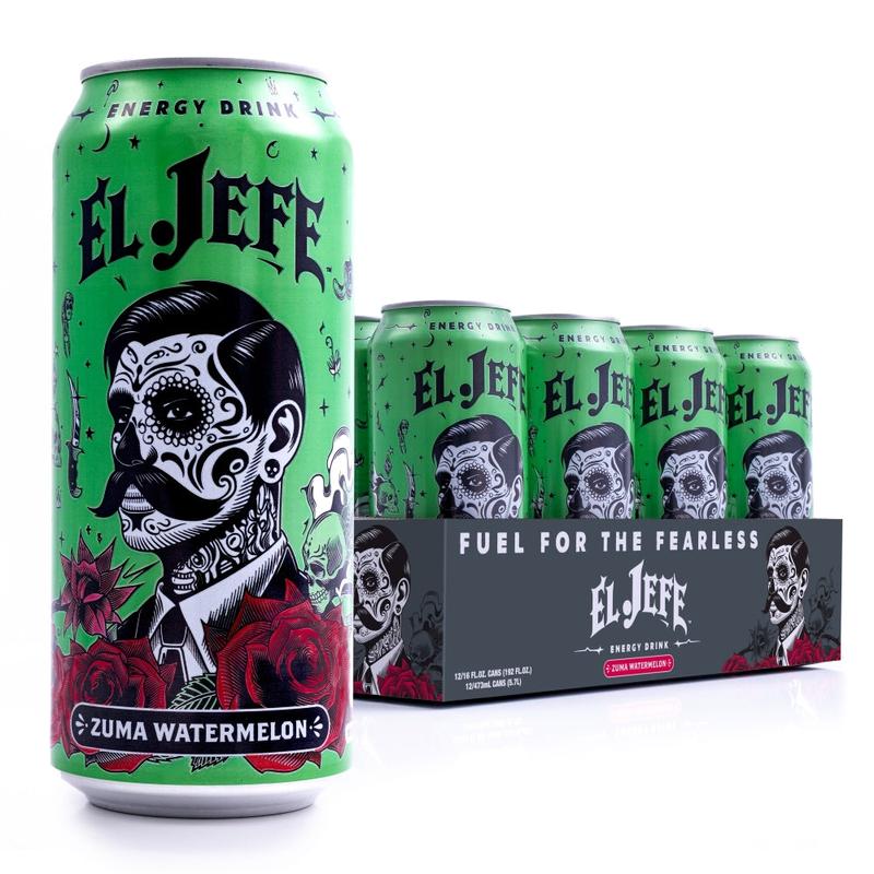 El Jefe Energy Drink-Case (12 cans)-Zuma Watermelon-N101 Nutrition