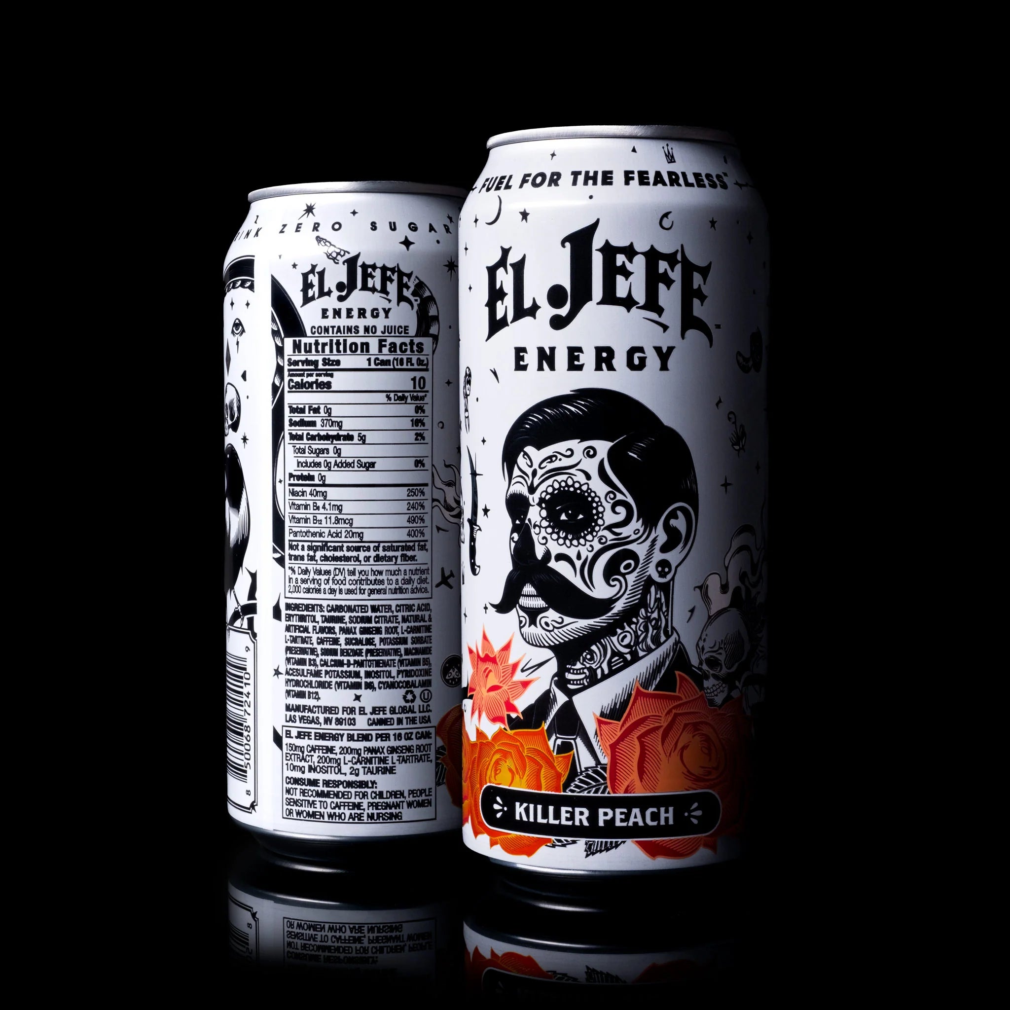 El Jefe Energy Drink-Single (16 fl oz)-Killer Peach-N101 Nutrition