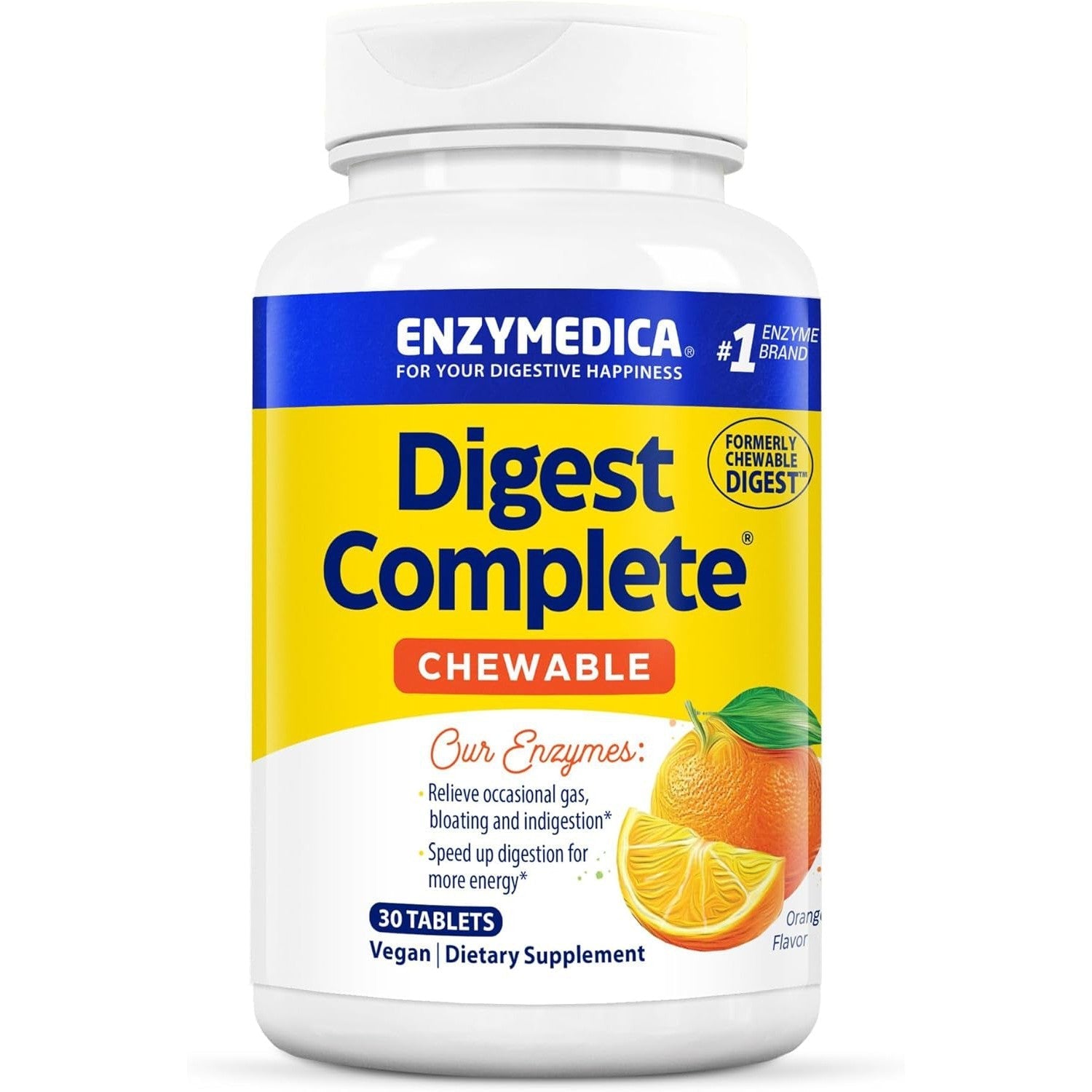 Enzymedica Digest Complete Chewable-30 tablets-N101 Nutrition