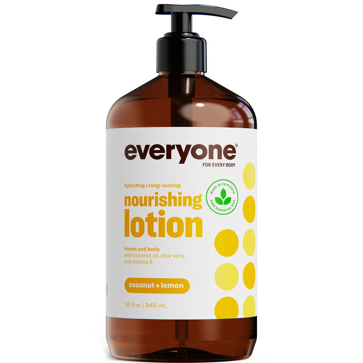 Everyone Coconut + Lemon Nourishing Lotion-32 fl oz (946 mL)-N101 Nutrition