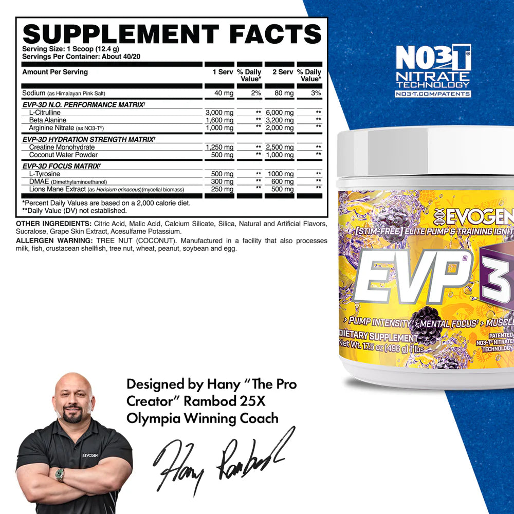 Evogen EVP-3D-N101 Nutrition