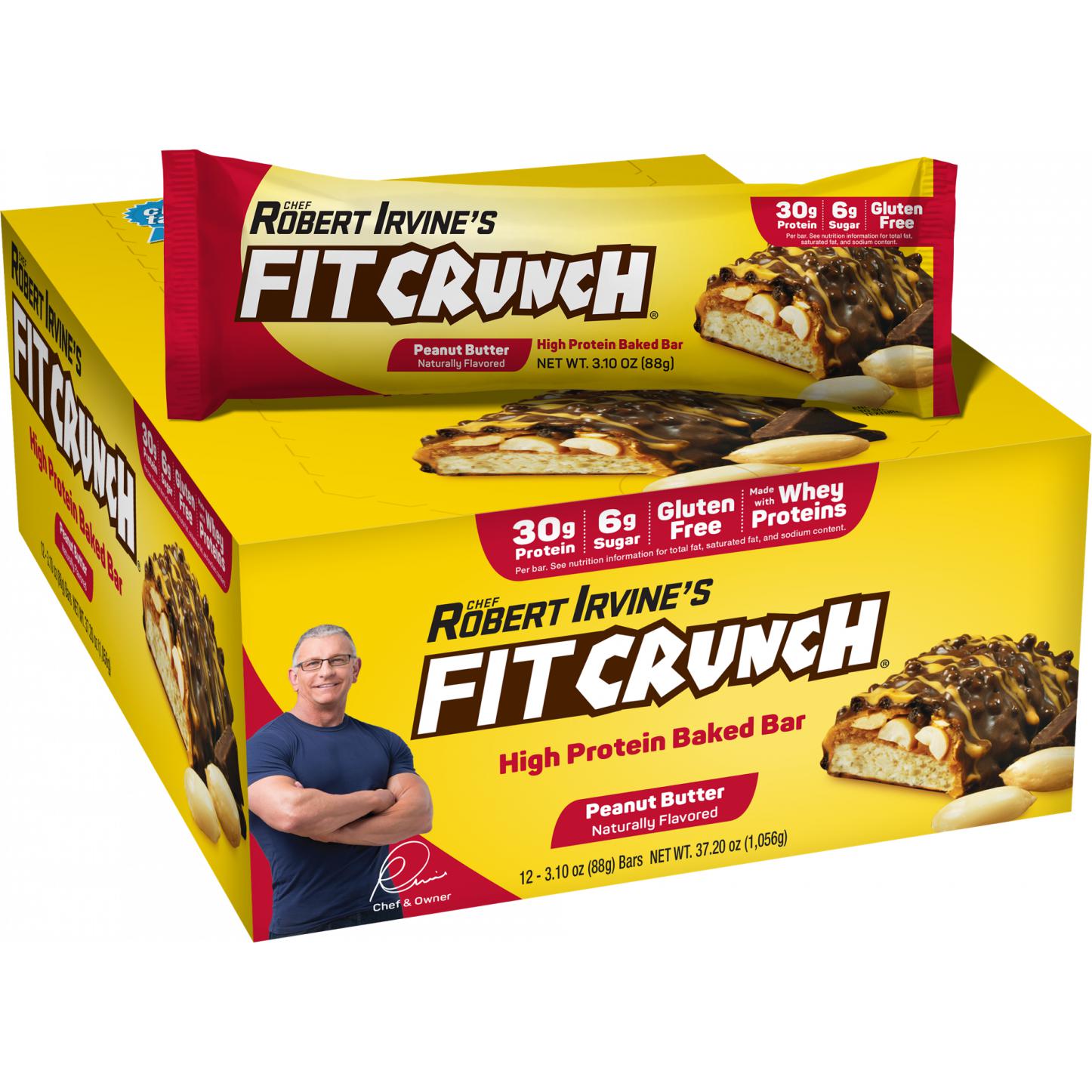 FITCRUNCH Protein Bars-Box (12 bars)-Peanut Butter-N101 Nutrition