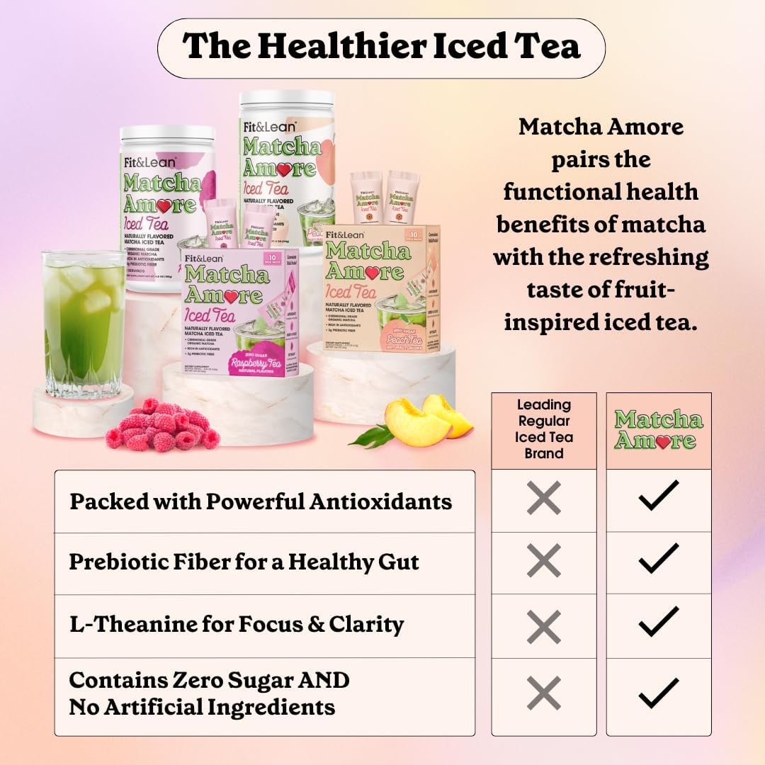 Fit&Lean Matcha Amore Iced Tea Stick Packs-N101 Nutrition