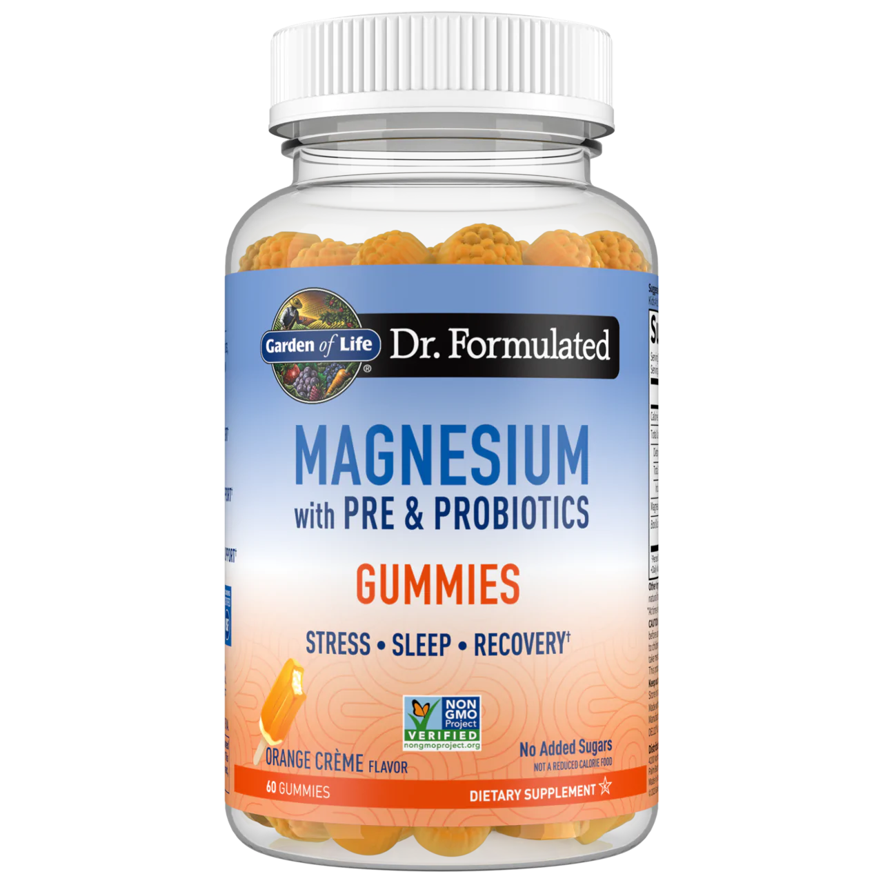 Garden of Life Dr. Formulated Magnesium Gummies with Pre & Probiotics-60 gummies-Orange Créme-N101 Nutrition