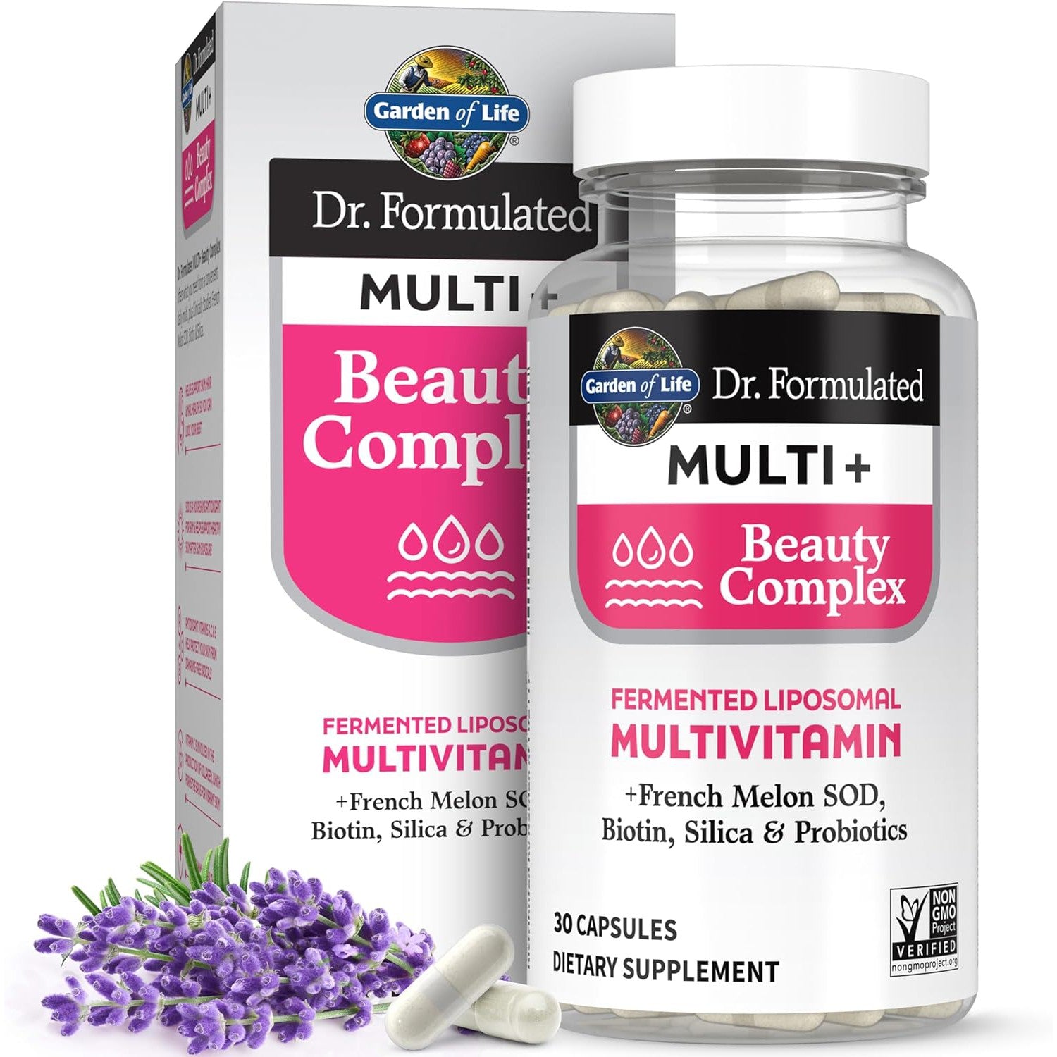 Garden of Life Dr. Formulated Multi+ Beauty Complex Fermented Liposomal Multivitamin-30 capsules-N101 Nutrition