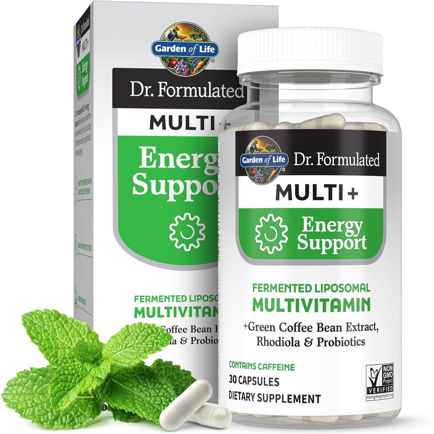 Garden of Life Dr. Formulated Multi+ Energy Support Fermented Liposomal Multivitamin-30 capsules-N101 Nutrition