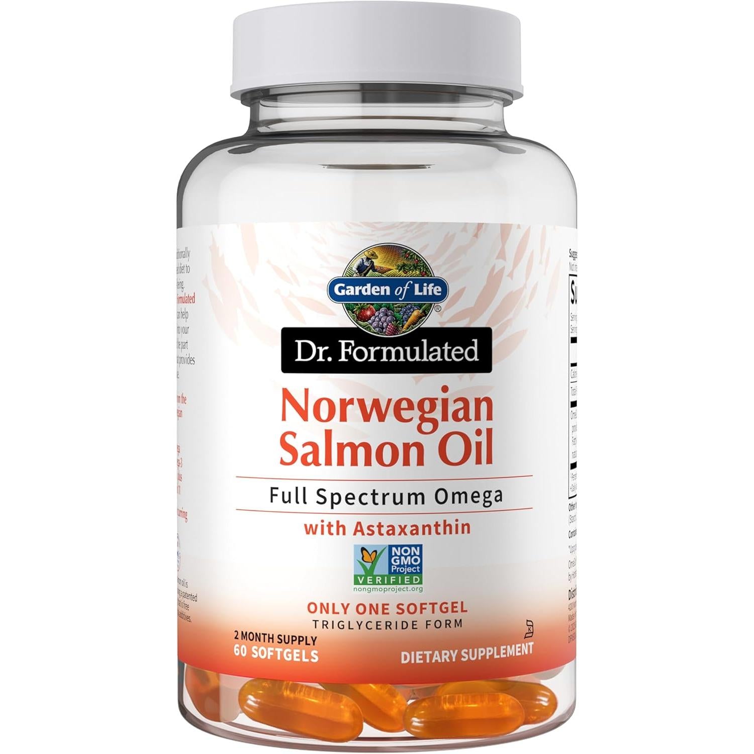 Garden of Life Dr. Formulated Norwegian Salmon Oil-60 softgels-N101 Nutrition