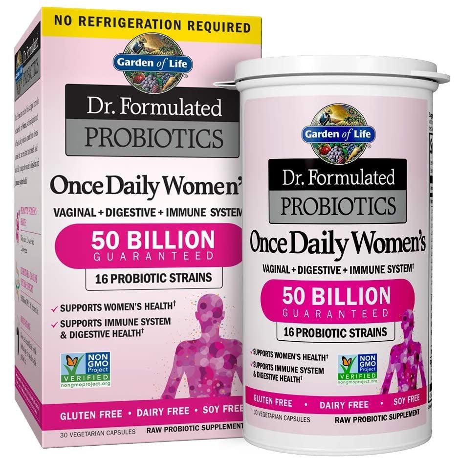 Garden of Life Dr. Formulated Once Daily Women's Probiotic 50 Billion (Shelf-stable)-30 vegetarian capsules-N101 Nutrition