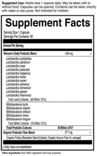 Garden of Life Dr. Formulated Once Daily Women's Probiotic 50 Billion (Shelf-stable)-30 vegetarian capsules-N101 Nutrition