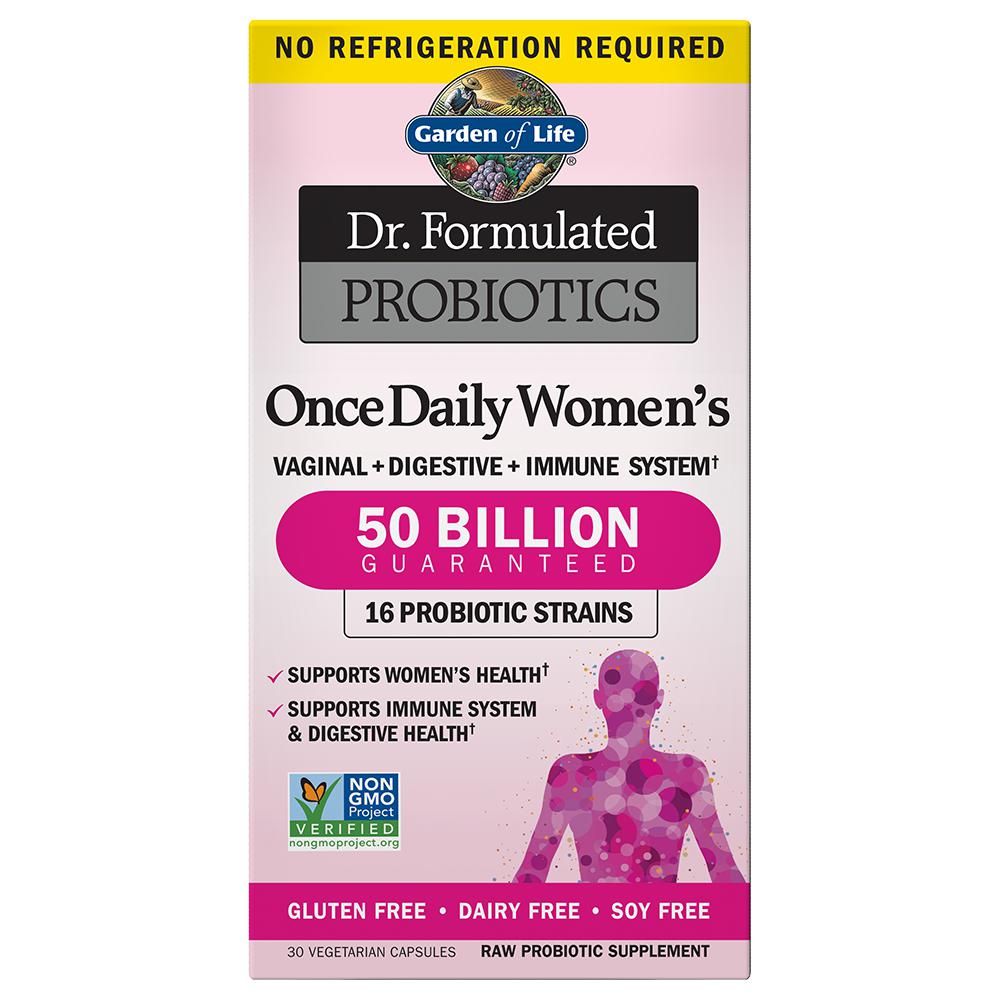 Garden of Life Dr. Formulated Once Daily Women's Probiotic 50 Billion (Shelf-stable)-30 vegetarian capsules-N101 Nutrition