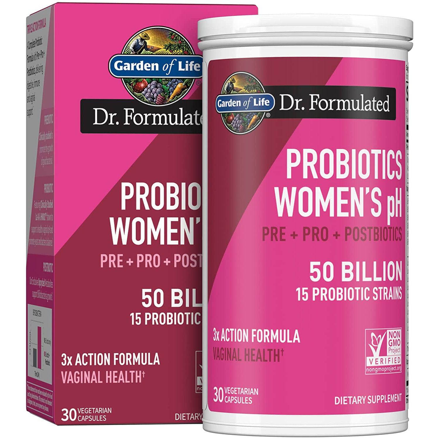 Garden of Life Dr. Formulated Probiotics Women's pH 50 Billion-30 vegetarian capsules-N101 Nutrition