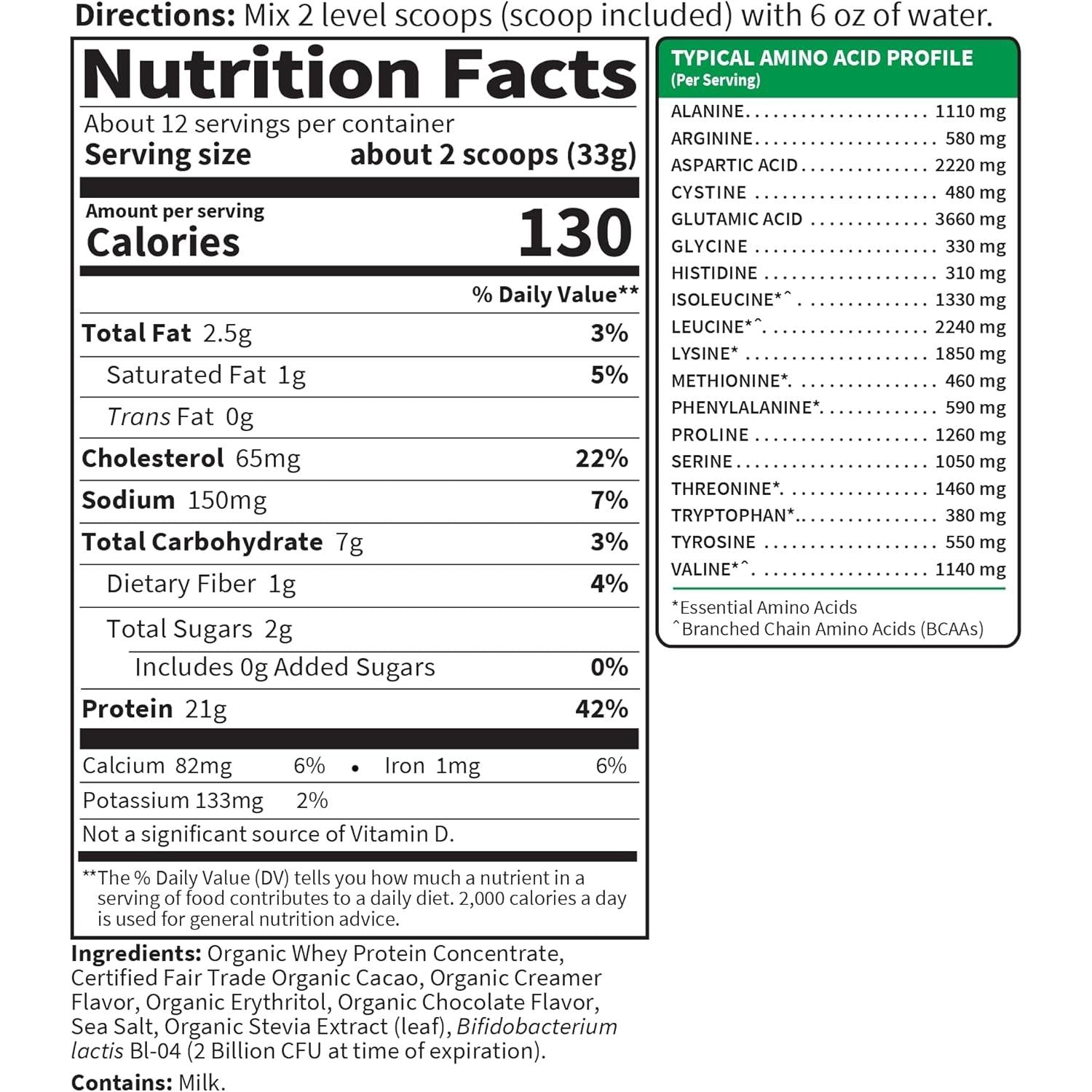 Garden of Life Organic Grass Fed Whey Protein-N101 Nutrition