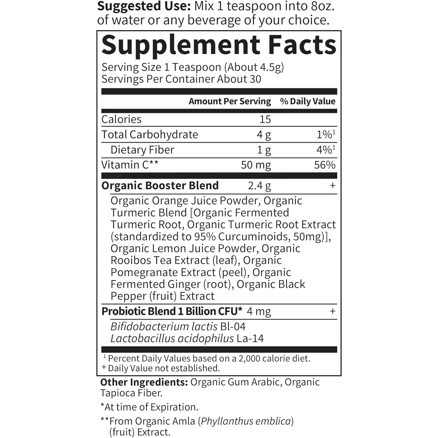 Garden of Life Organics Turmeric Boost Powder-4.76 oz (135 g)-N101 Nutrition