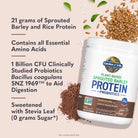 Garden of Life Plant-Based Sprouted Barley Protein + Probiotics-N101 Nutrition