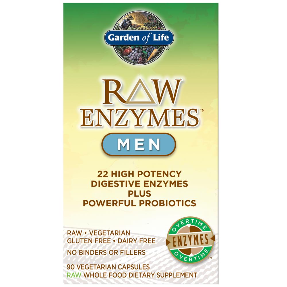 Garden of Life RAW Enzymes Men (BEST Used By 03/2026 - FINAL SALE / NO RETURNS)-90 vegetarian capsules-N101 Nutrition