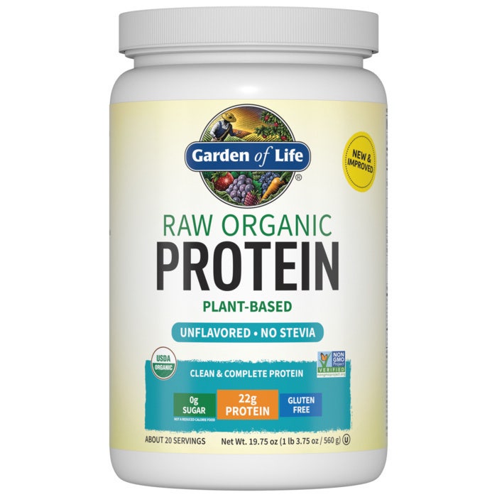 Garden of Life RAW Organic Protein-20 servings-Unflavored-N101 Nutrition