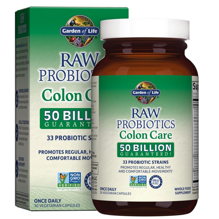 Garden of Life RAW Probiotics Colon Care-30 vegetarian capsules-N101 Nutrition