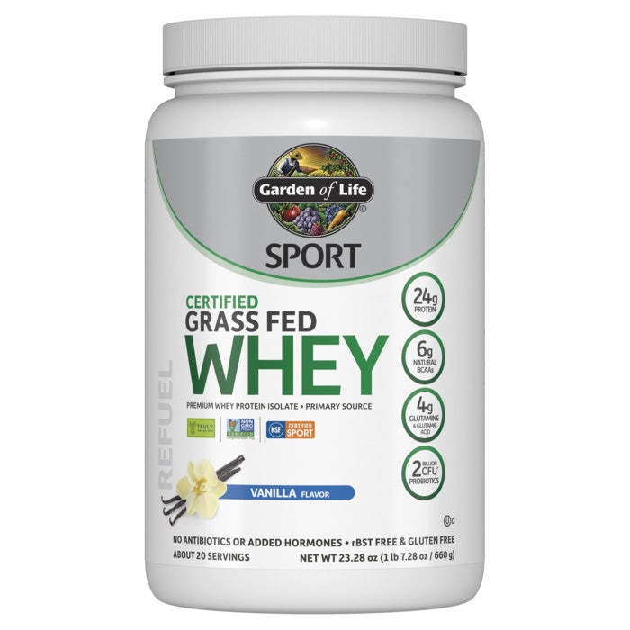 Garden of Life SPORT Certified Grass Fed Whey-20 Servings-Vanilla-N101 Nutrition