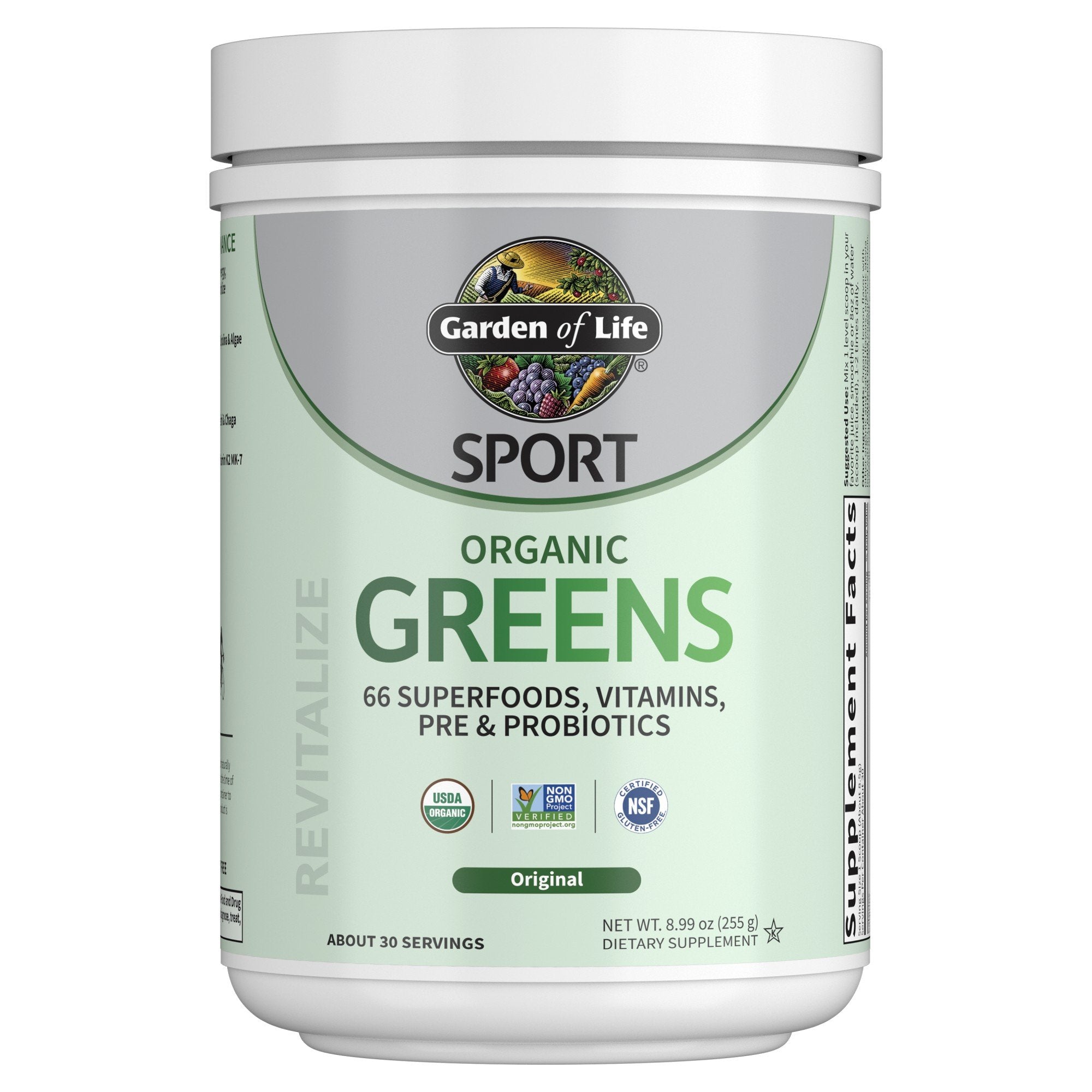 Garden of Life Sport Organic Greens-30 servings-Original-N101 Nutrition