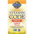 Garden of Life Vitamin Code Raw D3 2,000 IU-60 vegetarian capsules-N101 Nutrition