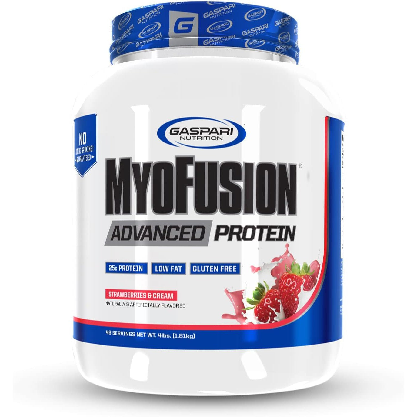 Gaspari Nutrition MyoFusion Advanced Protein-4 lbs-Strawberries & Cream-N101 Nutrition