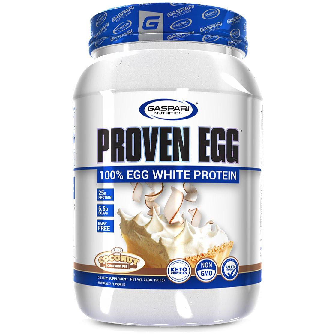 Gaspari Nutrition Proven Egg-2 lbs (900 g)-Coconut Custard Pie-N101 Nutrition