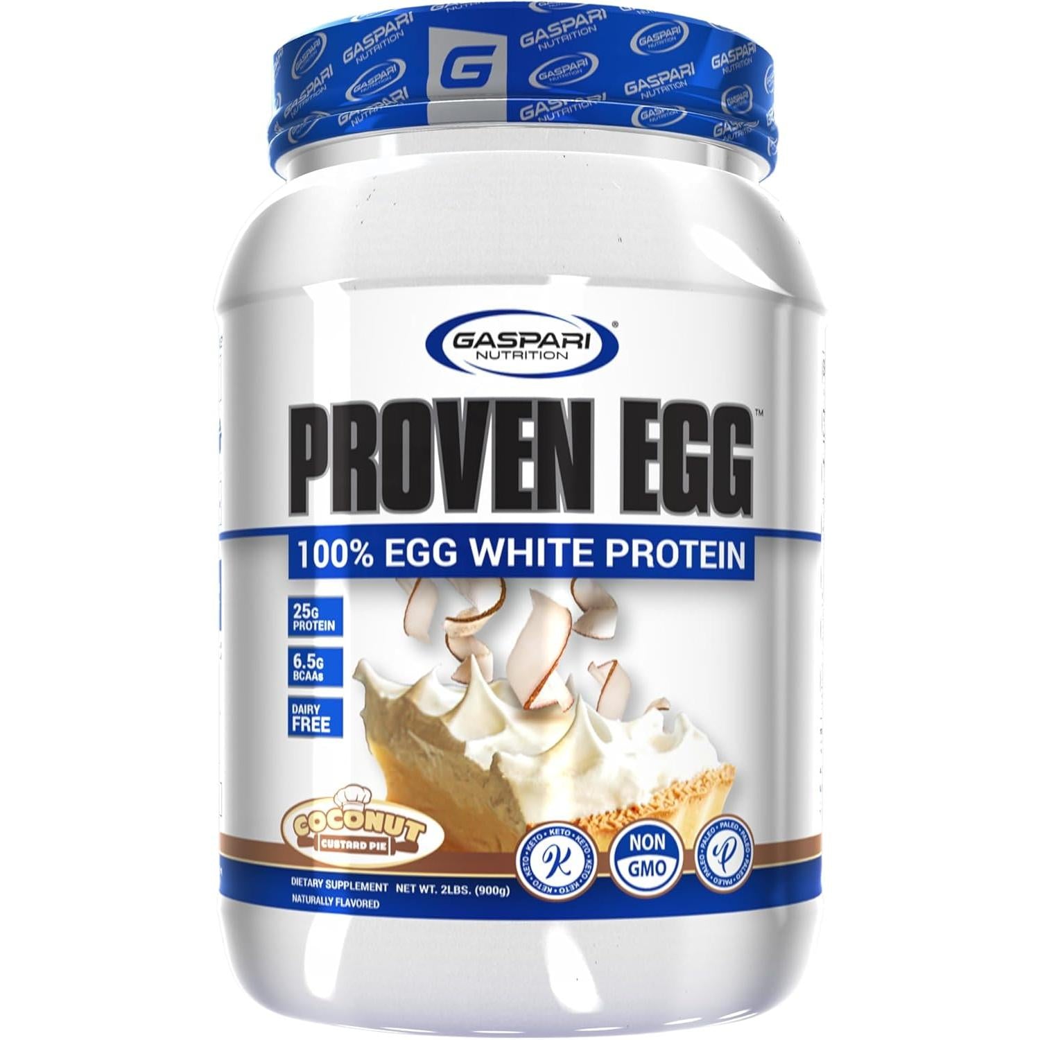 Gaspari Nutrition Proven Egg-2 lbs (900 g)-Coconut Custard Pie-N101 Nutrition