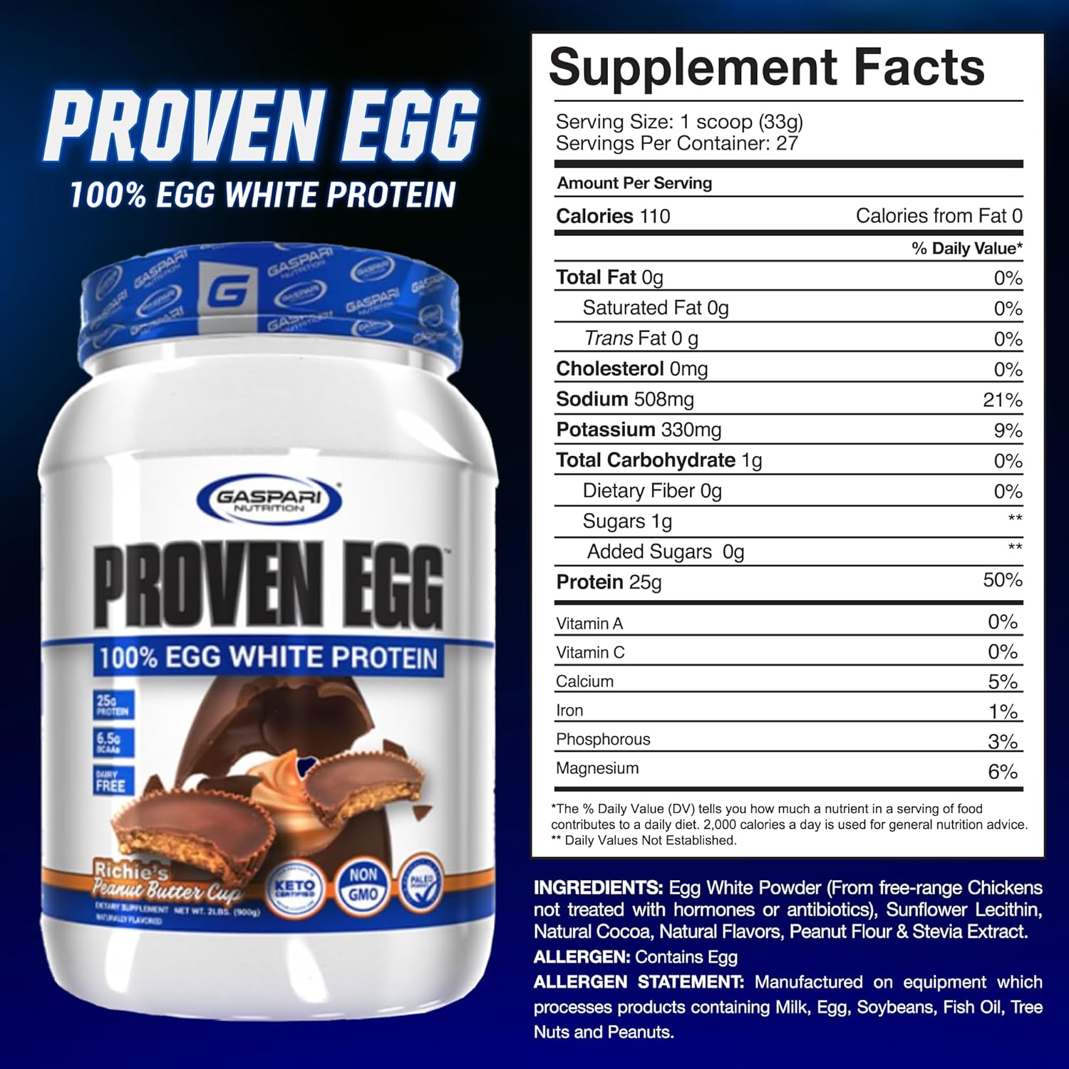Gaspari Nutrition Proven Egg-N101 Nutrition