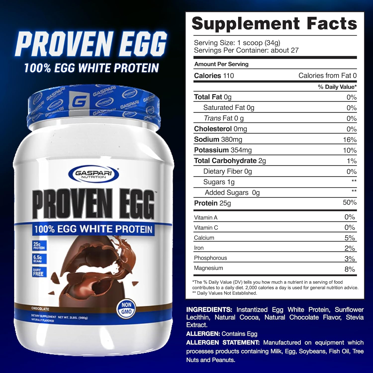 Gaspari Nutrition Proven Egg-N101 Nutrition