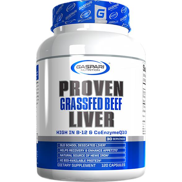 Gaspari Nutrition Proven Grassfed Beef Liver-120 capsules-N101 Nutrition