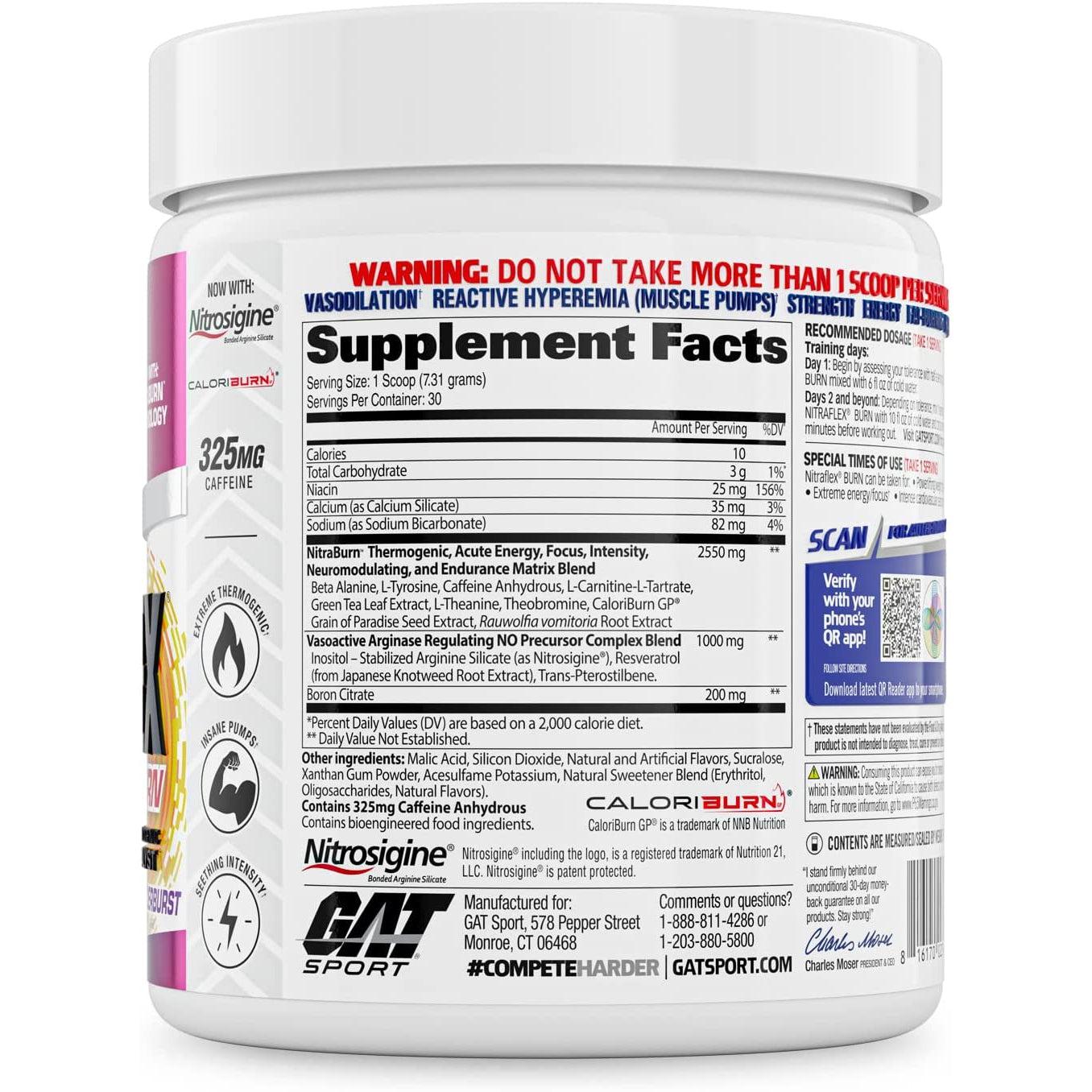 GAT Sport Nitraflex BURN-N101 Nutrition