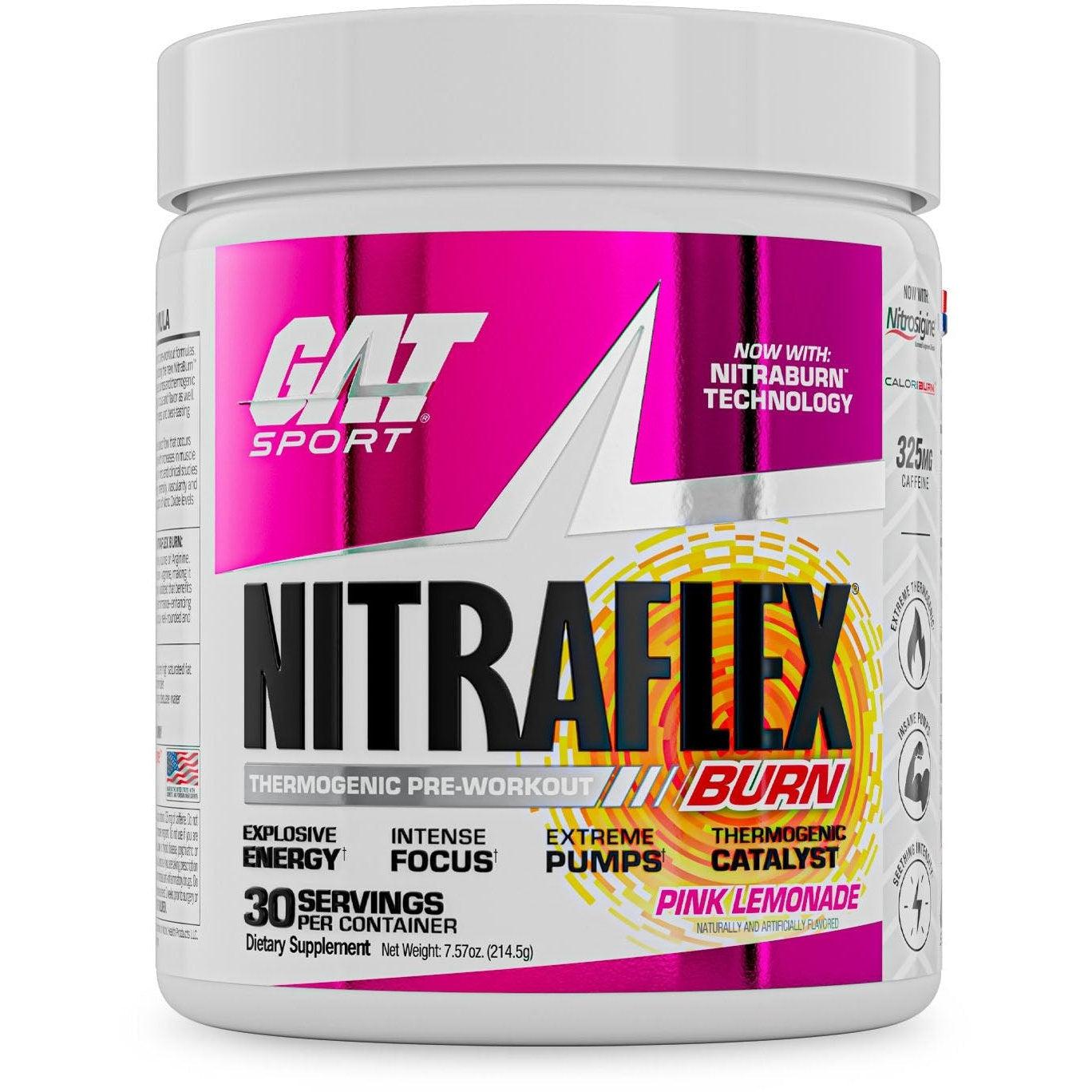 GAT Sport Nitraflex BURN-30 servings-Pink Lemonade-N101 Nutrition