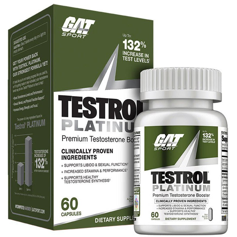 GAT Sport Testrol PLATINUM Premium Testosterone Booster-60 capsules-N101 Nutrition