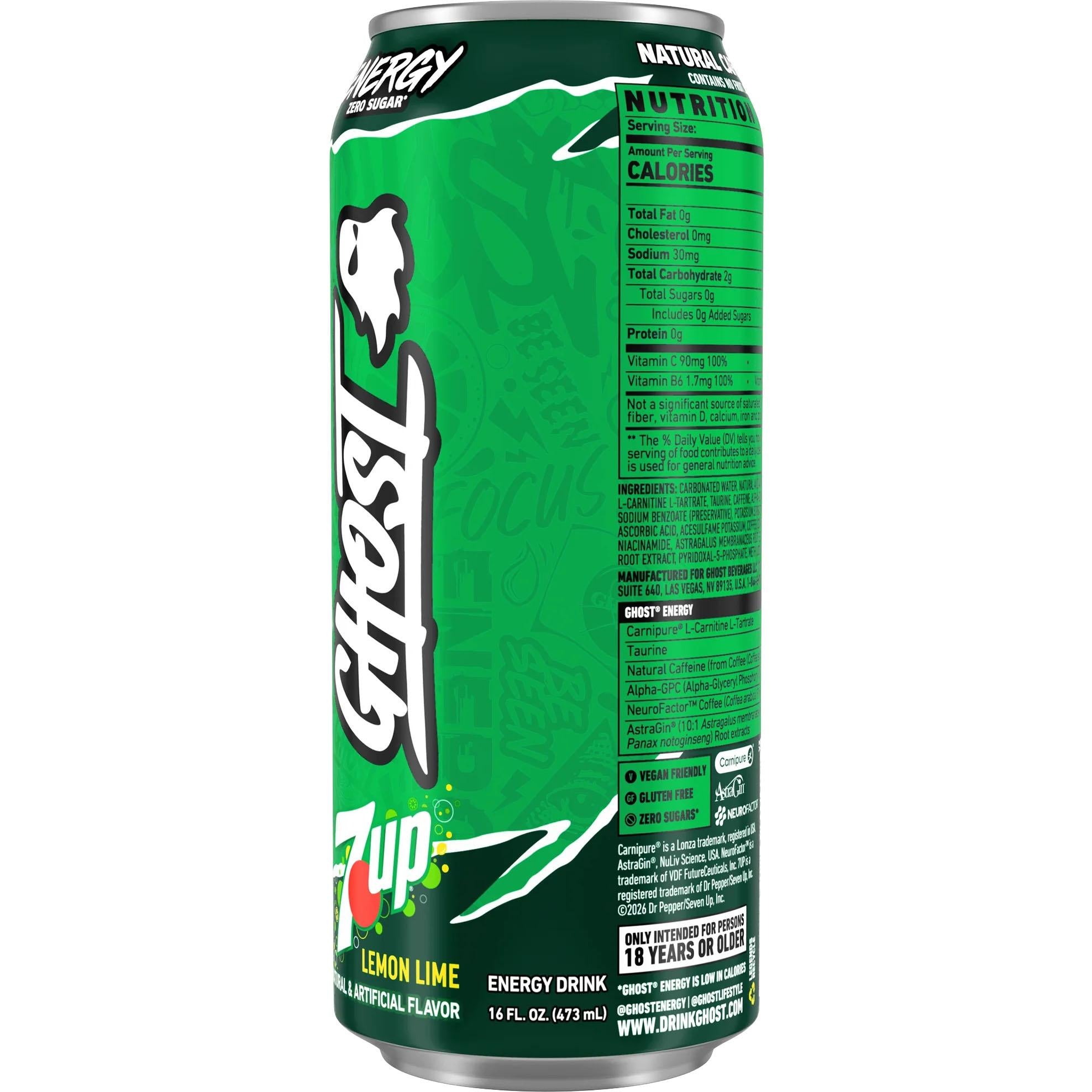 GHOST Energy Drink-N101 Nutrition