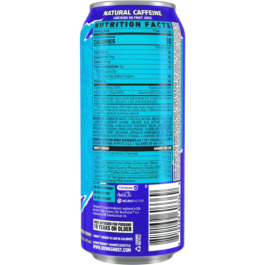 GHOST Energy Drink-N101 Nutrition