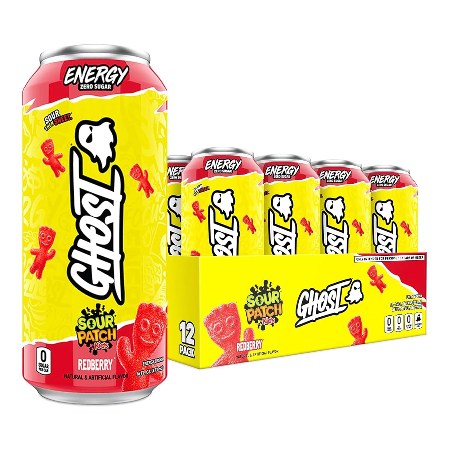 GHOST Energy Drink-Case (12 cans)-Sour Patch Kids® Redberry-N101 Nutrition
