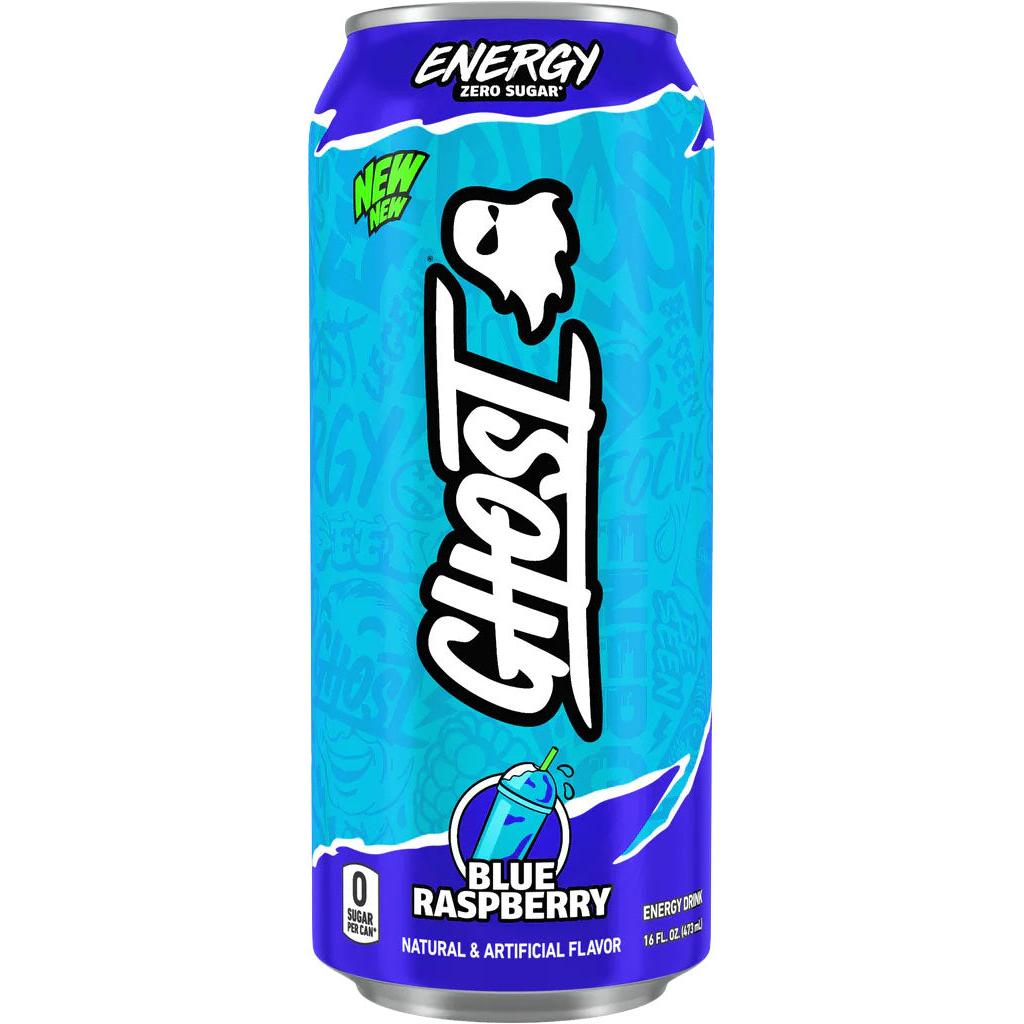 GHOST Energy Drink-Single (16 fl oz)-Blue Raspberry-N101 Nutrition