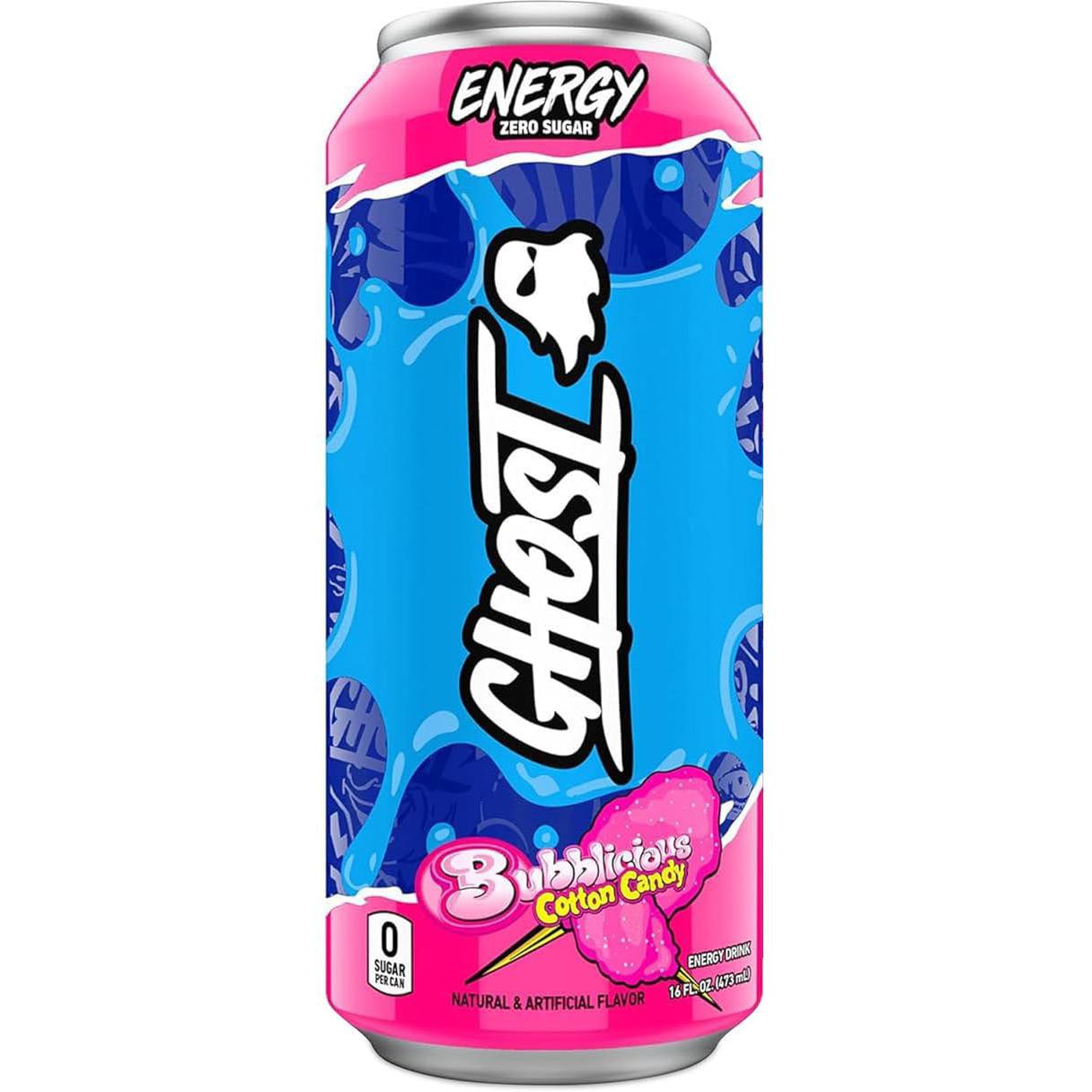 GHOST Energy Drink-Single (16 fl oz)-Bubblicious® Cotton Candy-N101 Nutrition