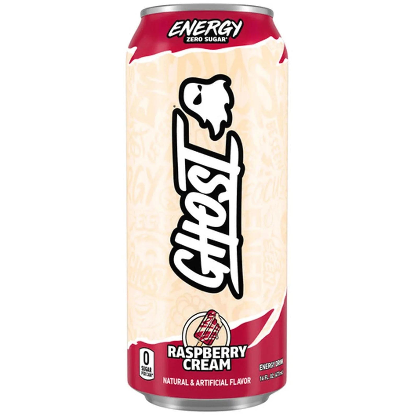 GHOST Energy Drink-Single (16 fl oz)-Raspberry Cream-N101 Nutrition