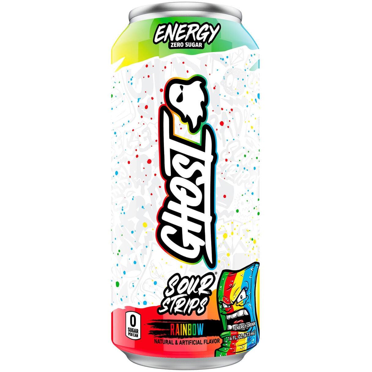 GHOST Energy Drink-Single (16 fl oz)-Sour Strips® Rainbow-N101 Nutrition