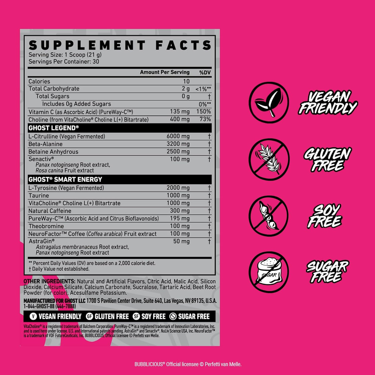 GHOST Legend V4-N101 Nutrition