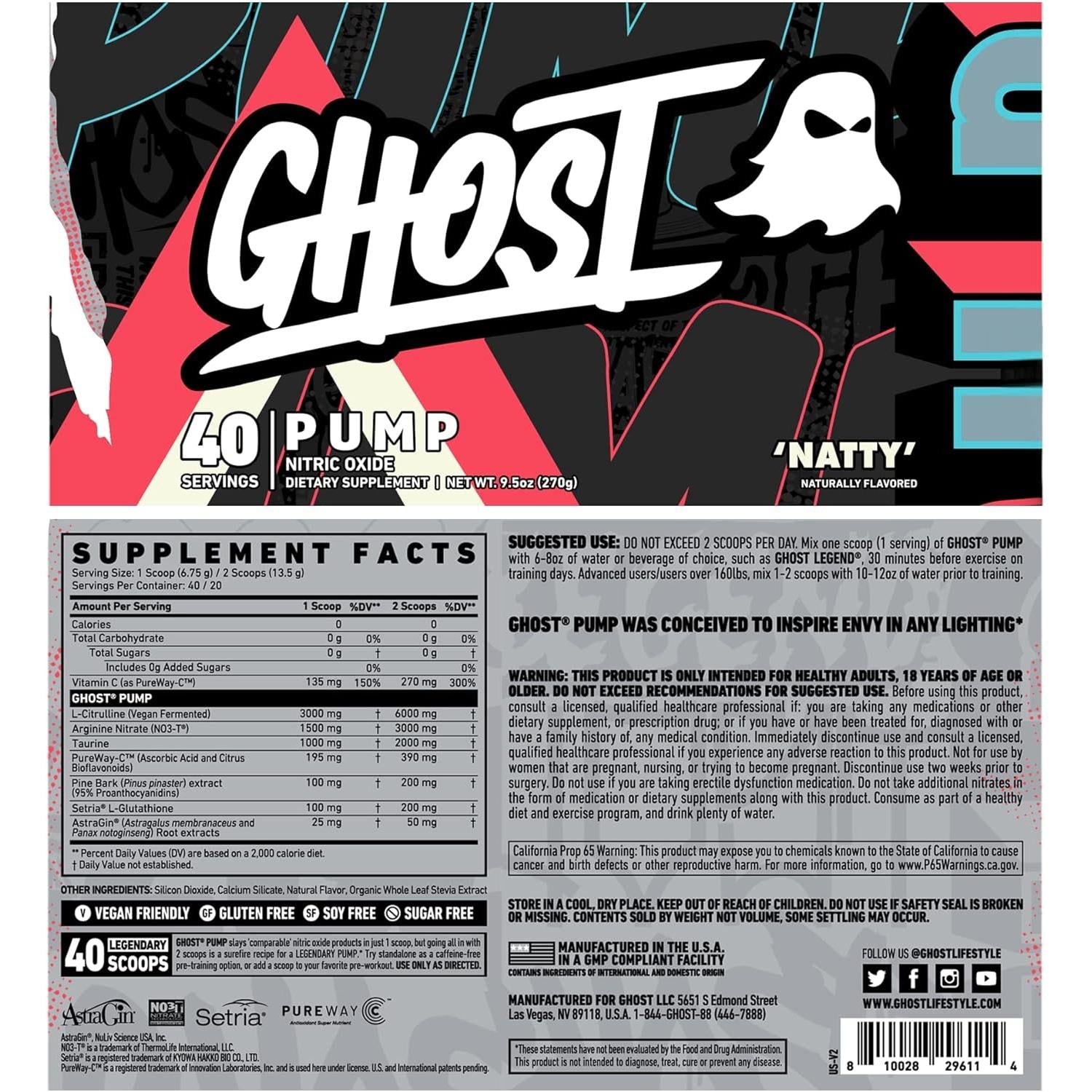 GHOST Pump-N101 Nutrition